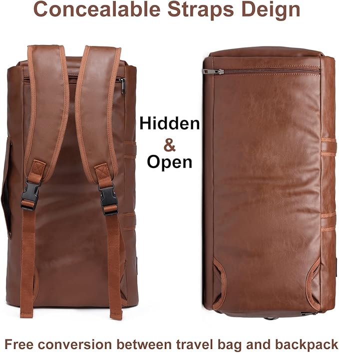 Bagvati™ - Leather Convertible Travel Bag – Versatile Elegance for Every Journey