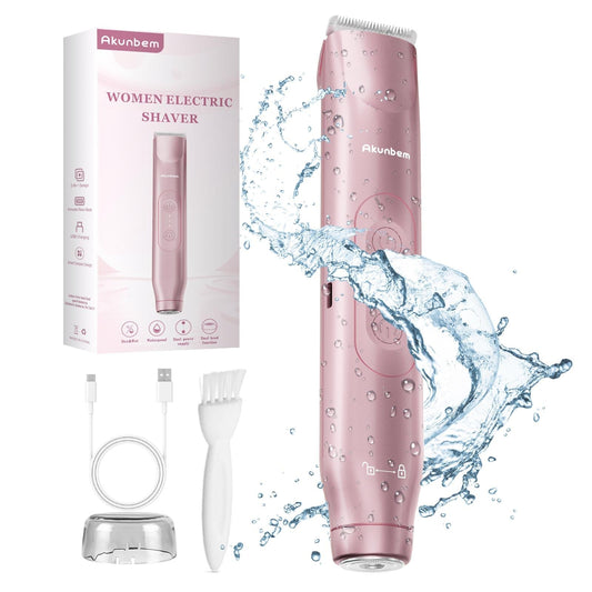 Akunbem 2 in 1 Women's Electric Shaver Dual Head Bikini Trimmer