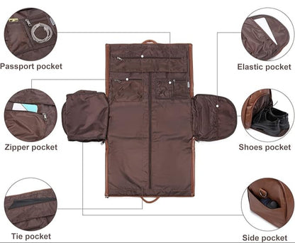 Bagvati™ - Leather Convertible Travel Bag – Versatile Elegance for Every Journey