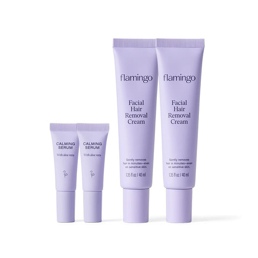 Flamingo Smooth Skin Facial Cream 1.35 fl oz - Pack of 2 - Gentle Formula - Safe for Sensitive Skin